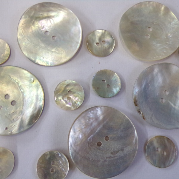 12mm/16mm/34mm,Mother of Pearl Round Buttons, Natural Buttons, Shell buttons, Pearl Buttons for Cardigan, shell buttons, knitwear buttons