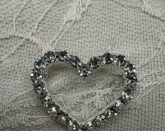 Heart brooch, brooch, love brooch, brooches, heart diamanté brooch