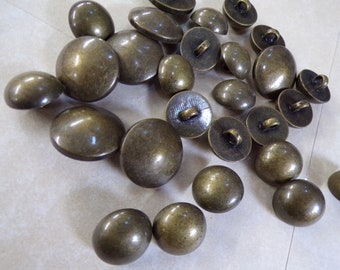 5 sizes- 6pcs, Vintage buttons, Military Buttons, antique brass buttons, buttons, brass buttons, army buttons, 18L, 24L, 28L-18mm, 40L-25mm