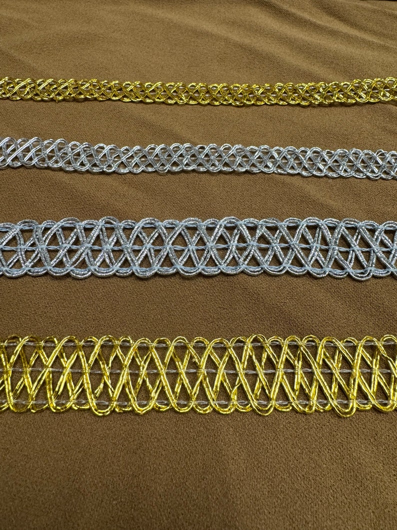 Metallic Braid, Shiny Braid, Gold Braid, Silver Braid, Embellishment ...