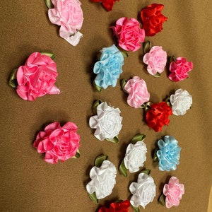 Rosenblüten, Rosen, Satinrosen, rote Rose, Blütenrosen