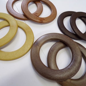 Flat Rings, imitation wood Rings, 55mm 75mm, Belt Buckle, Bag Clasp Leather Craft Accessories 1pc
