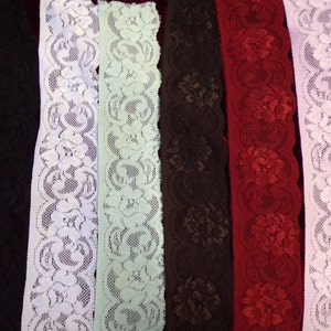 2mtr, 5.5cm wide Delicate Stretch Lace, Lingerie Lace, Stretch Lace for Sewing, Craft, Dress, Lingerie, Tops