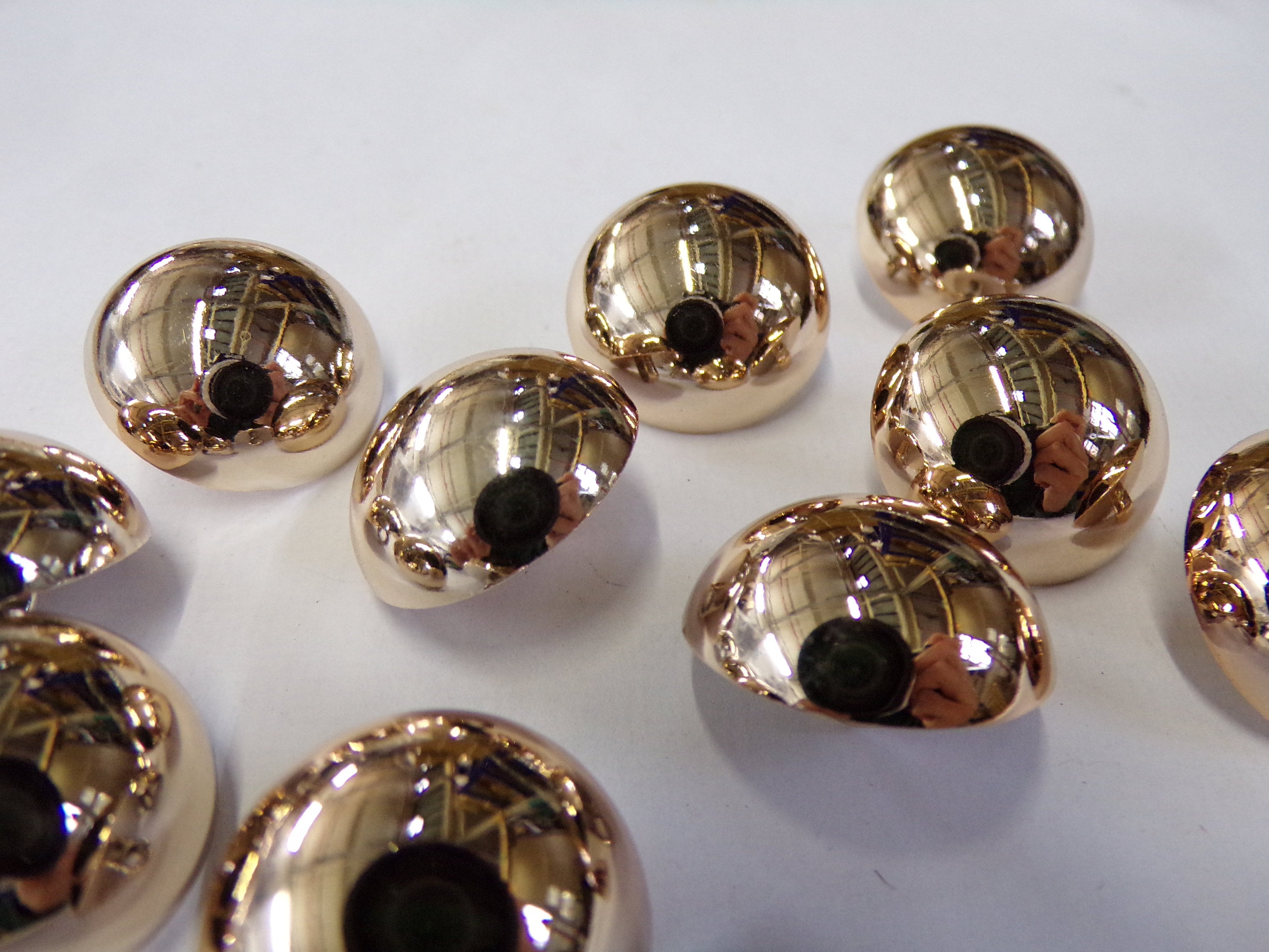 6pcs, Shiny Gold Buttons, 34l-21mm, Metal-look Half Ball Shank Buttons ...
