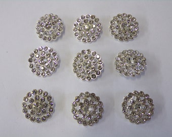 20mm Rhinestone buttons, Bridal Buttons, Fashion Diamante button, Crystal Buttons, Shank Buttons, Sewing Buttons, crystal buttons, diamante