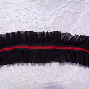 Ruban à froufrous noir de 5,5 cm, ruban décoratif pour l’artisanat capillaire, la fabrication de bijoux, la couture, l’artisanat
