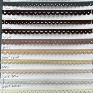 11 mm, Wäschegummiband, 82 farben, Dekorativer Rand picot, Unterwäsche, Ric Rac Gummiband, Gummibandspitze für Unterwäsche, Höschen elastisch