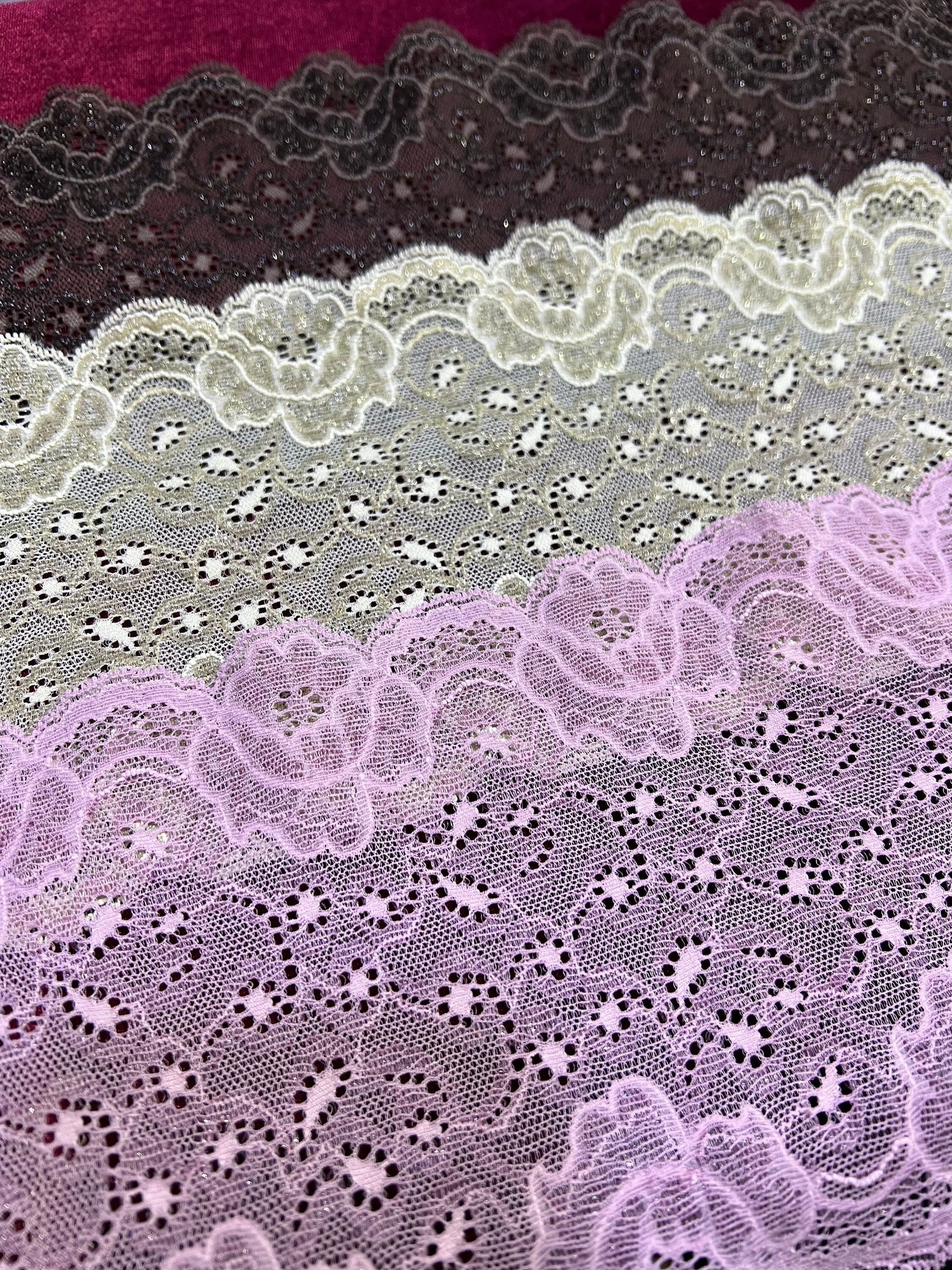 Delicate Lace Trim 13.3cm width, Dress lace, Lingerie, Headband, Sewing  lace, French lace, lurex lace, stretch lace, 5” lace, wide lace