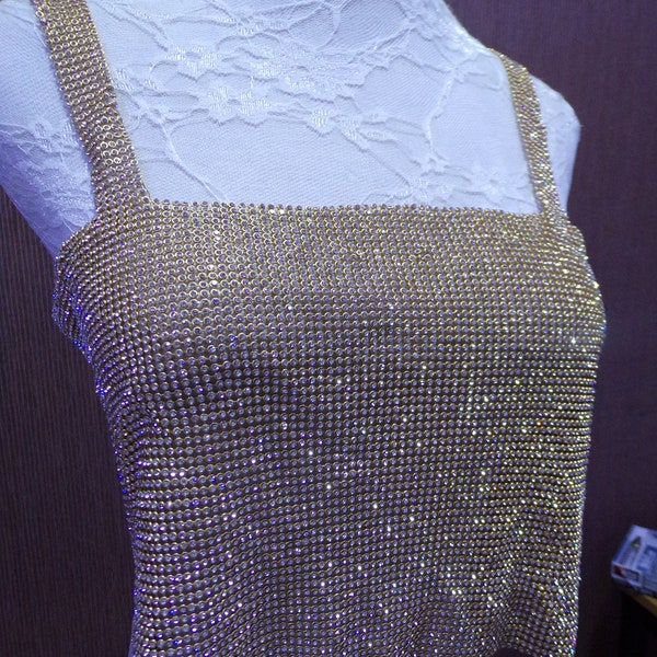 Rhinestone Bow Crop Top