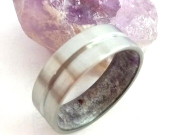 Gift for mens, Amethyst rings, Mens / womens ring, Gemstone ring, Crystal jewellery, Birthstone ring, Mens wedding band, Male ring