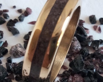 Wedding rings, Garnet January Birthstone Anniversary Gift Ring, Bronze band for mens or womens, Personalized unisex gift