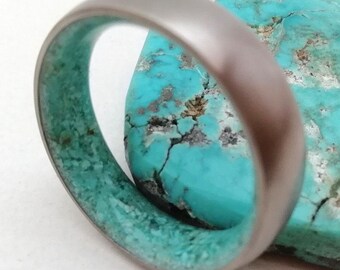 Rings for women's, Men's wedding ring, Turquoise stone ring, Unique ring, Natural stone ring, Green stone ring, 6mm band, Wedding rings.