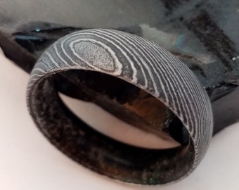 Men's Wedding Band, Damascus Steel Ring, Stone Ring, Mens Damascus Steel, Wedding Ring, Mens Wedding Ring, Stone Ring, Mens Wedding Band