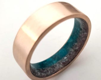 8th Anniversary Bronze Ring for Him, 7mm