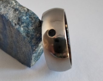 Titanium mens ring, Lapiz lazuli stone, Iron wood, Womens ring, Wooden ring, Raw stone ring, Gemstone ring, Crystal ring, Blue stone, Unisex