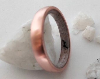 Mens wedding band, Womens rings, Copper wedding band, Engagement ring, Statement rings, Raw stone, Promise band, Womens artisan wedding band