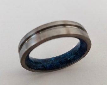 Boho rings, Birthday gift ring, Raw stone, Gemstone ring, Lapis lazuli crystal jewellery, Birthstone ring, Mens wedding band, Male rings