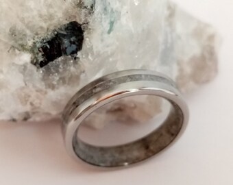 Moonstone raw stone, Mens wedding ring, Gemstone ring, Crystal jewellery, Birthstone ring, Male wedding band, His and hers band, Womens ring