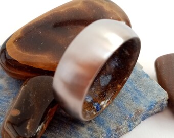Tiger eye stone, Lapis lazuli raw stone, Titanium wedding band, Engagement ring, Mens wedding band, Women wedding band, Man wedding band