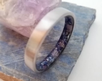 Ring men -wedding, Ring men stone, Mens ring, Mens wedding band, Titanium wedding band, Lapis lazuli stone, Amethyst Stone, Mix Raw stone