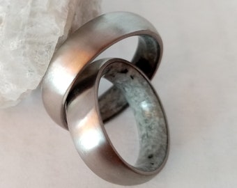 Moonstone rings, Titanium wedding bands, His and hers, Lesbian rings, Engagemenet rings, Promise rings, Mens rings, Lesbian rings, Raw stone