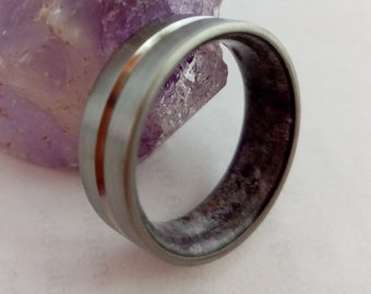Male rings, Mens rings, Womens gift, Mens wedding band, Amethyst stone ring, Christmas gift, Boho, Titanium engagement ring, Purple stone