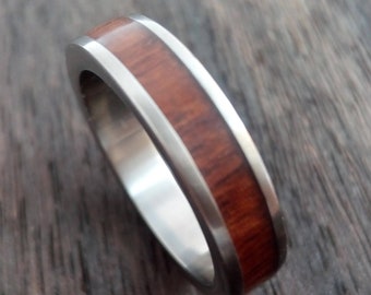 Gift for mens, Wood wedding ring, Mens engagement band, Mens Ring, Unique promise Band, Orange agate wood rings