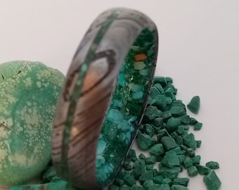 Engagement womens rings, Male rings, Handmade rings, Turquoise man ring, Malachite Womens ring, Damascus steel, Raw stone, Mens wedding band