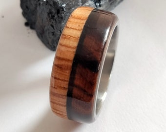 Titanium Wedding Rings for Men or Women, Anniversary Gift Ring, Natural Jewelry for Him and Her