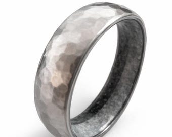 Hammered titanium /stone