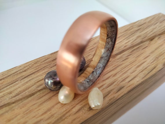 Wood and pearl ring new arrivals