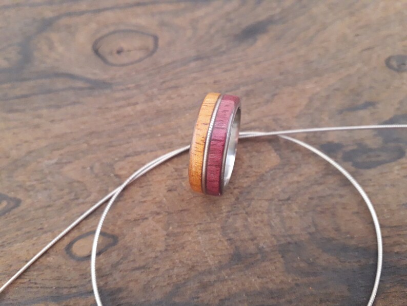 Violin string ring for men Titanium wedding band for women Etsy