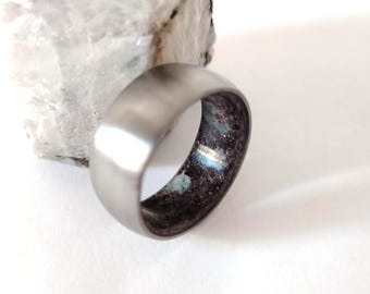 Titanium ring for mens, Wedding band for womens, His and hers rings