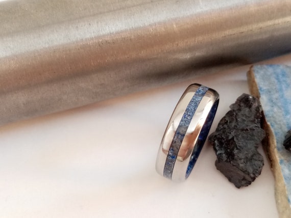 Mens stone deals wedding bands