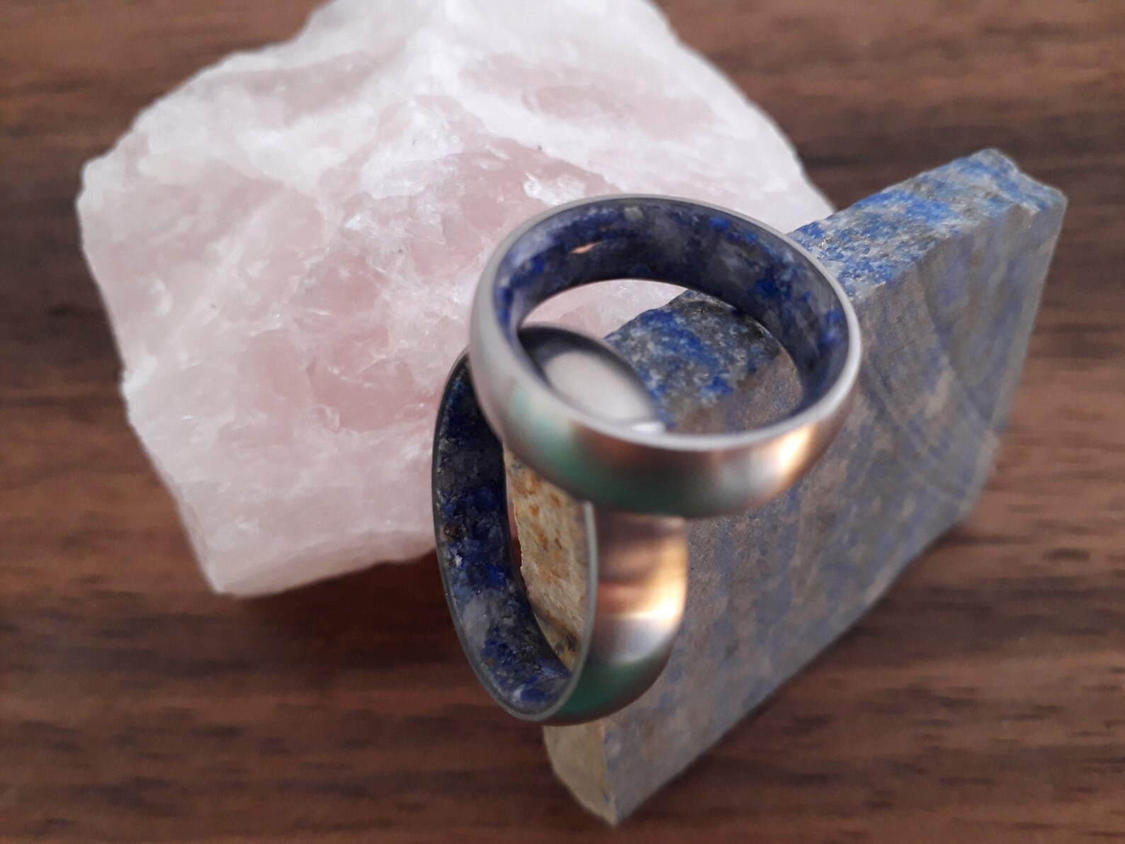 Boho rings Boho wedding rings Couple ring set Titanium Etsy