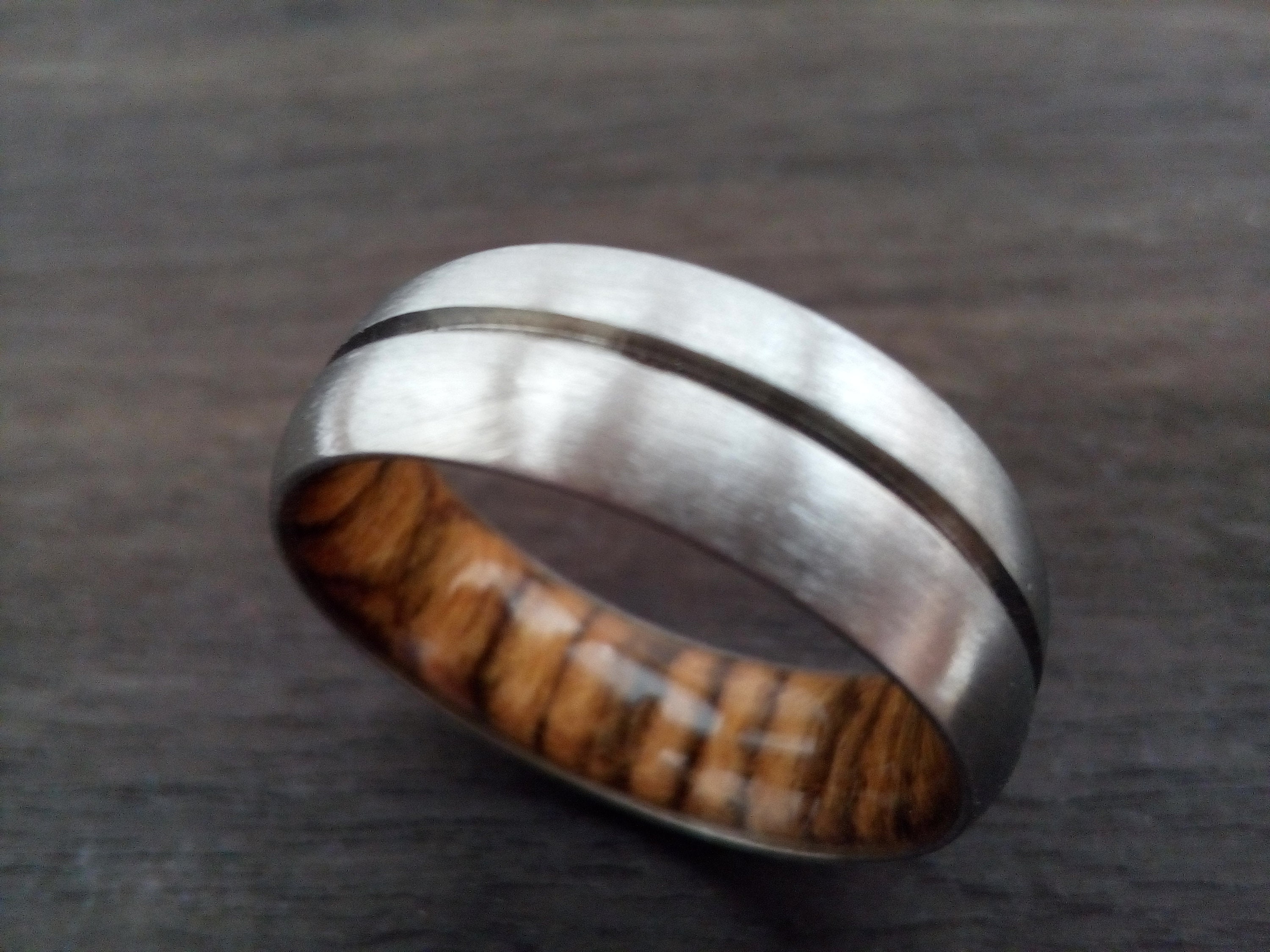 Engagement Ring Titanium Wedding Ring Bocote Wood Ring Mens - Etsy