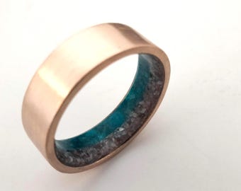 8th Anniversary Bronze Ring for Him, 7mm