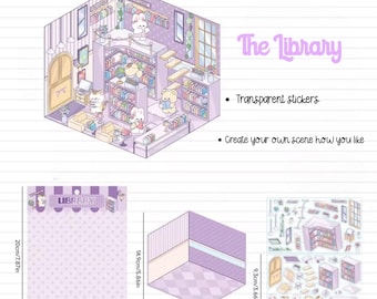 3D Sticker Scene Set with Background – Choose from 5 Whimsical Themes!