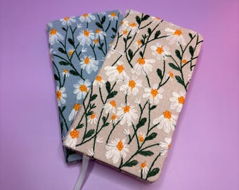A6 Embroidered Daisy Notebook A6 notebook journal planner hardback notebook
