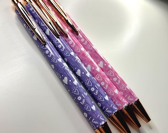 Kawaii Luxe Metal Ballpoint Pen – Pink or Purple