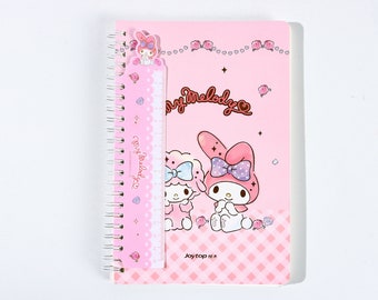 Sanrio My Melody Notebook A5 With Detachable Ruler
