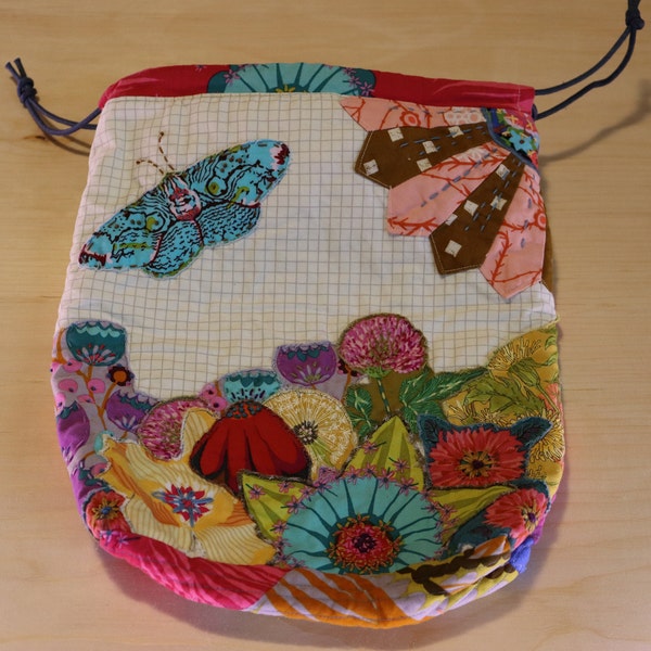 Borsa da disegno patchwork trapuntata per maglieria o punto croce Anna Maria Horner