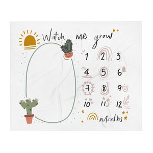 Watch Me Grow - Manta Milestone / 50" x 60"