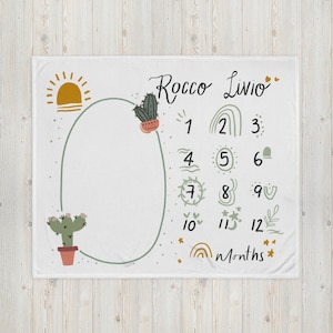 Personalisierte Meilenstein-Decke | 50 “x 60” |