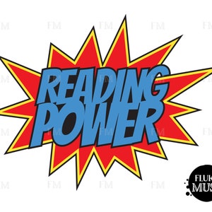 Reading Power SVG / Reading Power Cuttable / Superhero Clipart