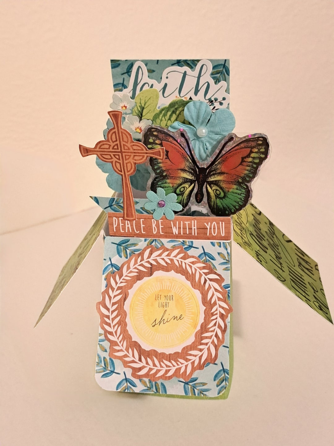 Faith Themed Card Get Well Pop up Card Sympathy 3D Box Card Etsy