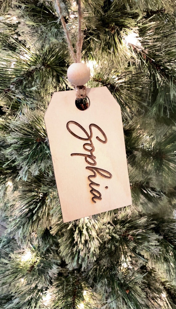 Gift Tag - 3D Personalized Wood Name Tags for Christmas Presents - Unique  Holiday Gifting