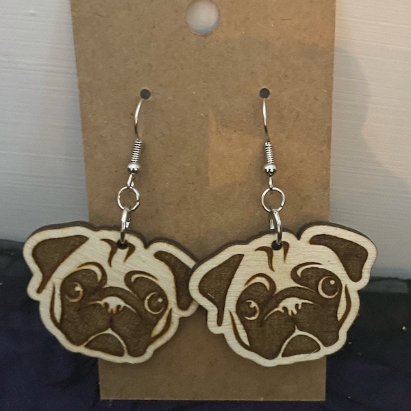 Pug Dog Earrings | Dog Earrings