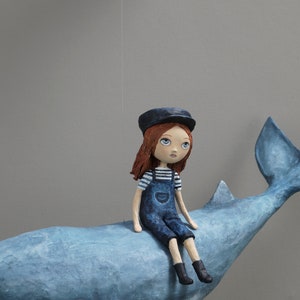 Mobile Petite fille sur sa baleine dans les nuages image 4