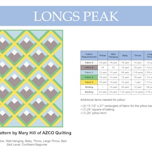 Longs Peak PDF Quilt Pattern